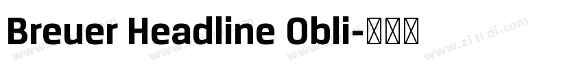 Breuer Headline Obli字体转换